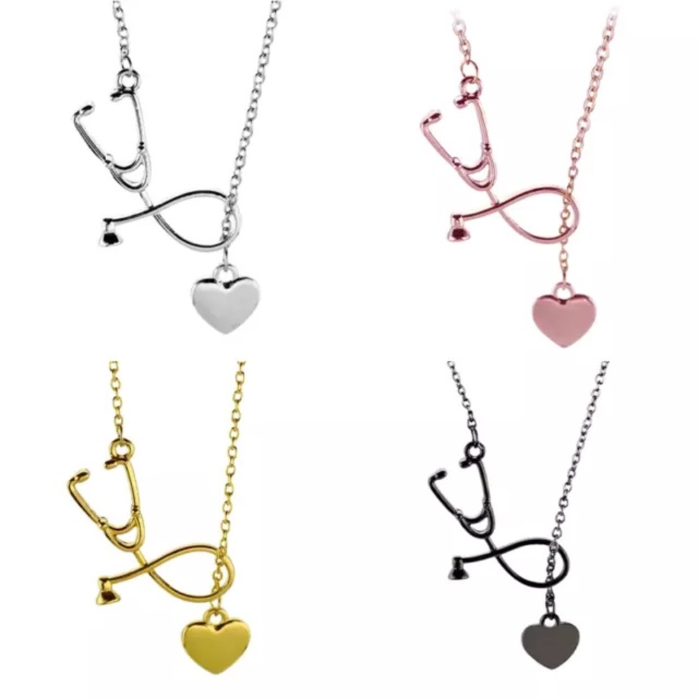 Stethoscope necklace in 3 colors